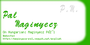 pal maginyecz business card